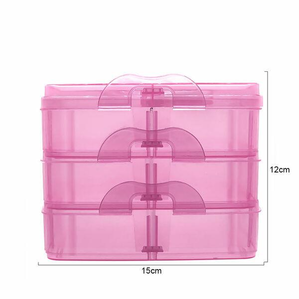 caixa organizadora ut877 rosa regua